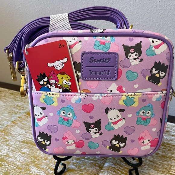 Loungefly Hello Kitty And Friends Hearts Crossbody Bag & Wallet - Picture 8 of 11